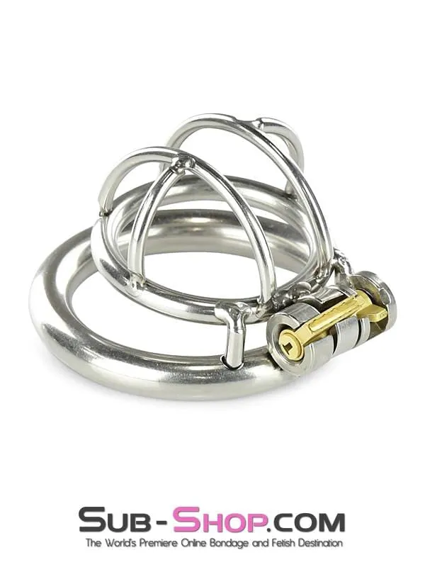 0963RS      Tiny Tool High Security Steel Locking Male Bondage Chastity Device