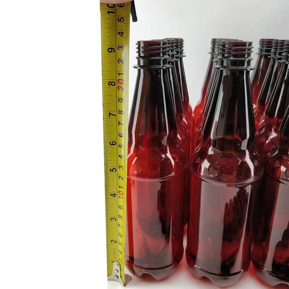 24 x 500mL PET Amber Brown Bottles with Screw Caps