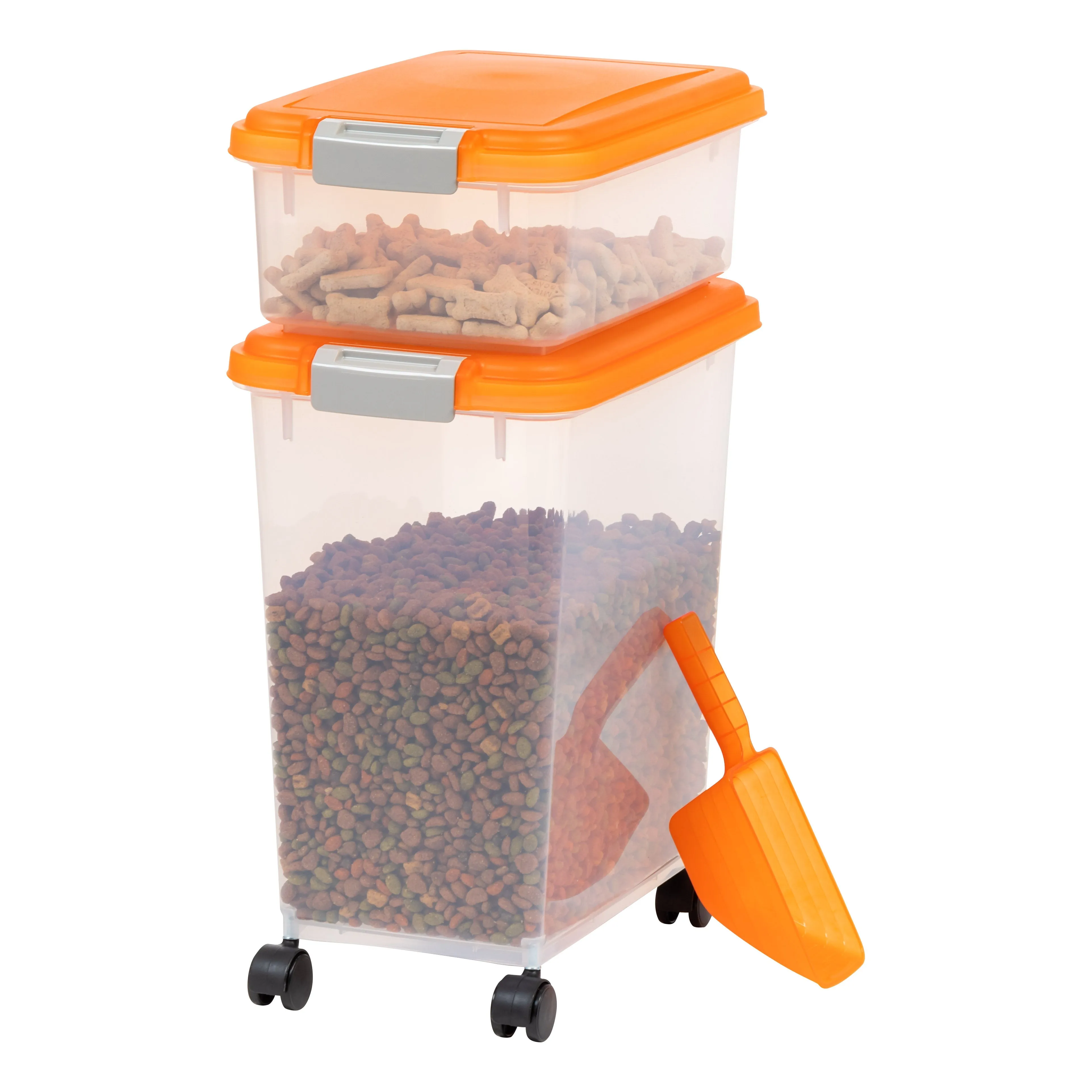 3-Piece WeatherPro® Airtight Pet Food Container Combo, Orange