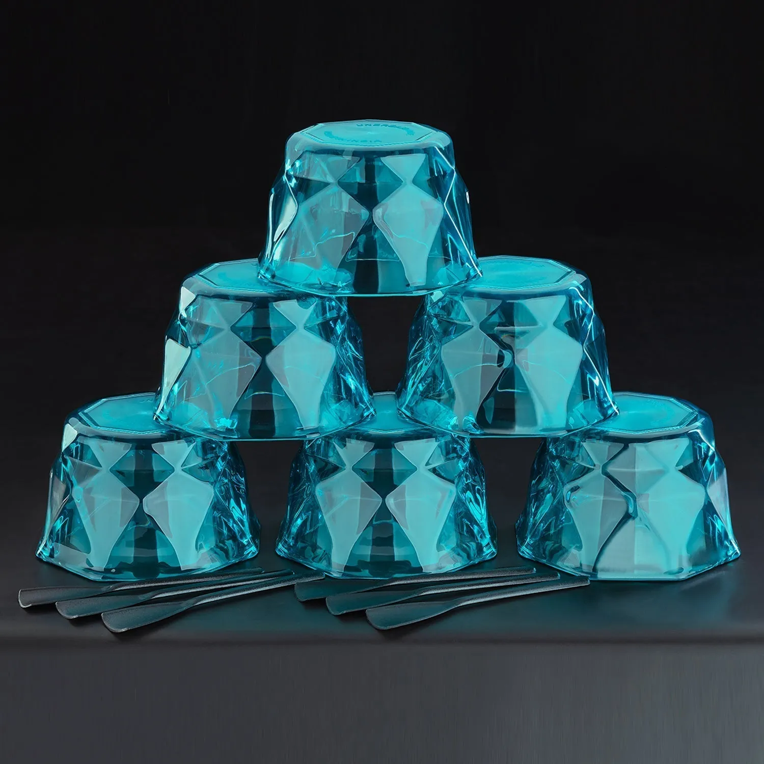 6pc Diamond shape ice cream bowl set