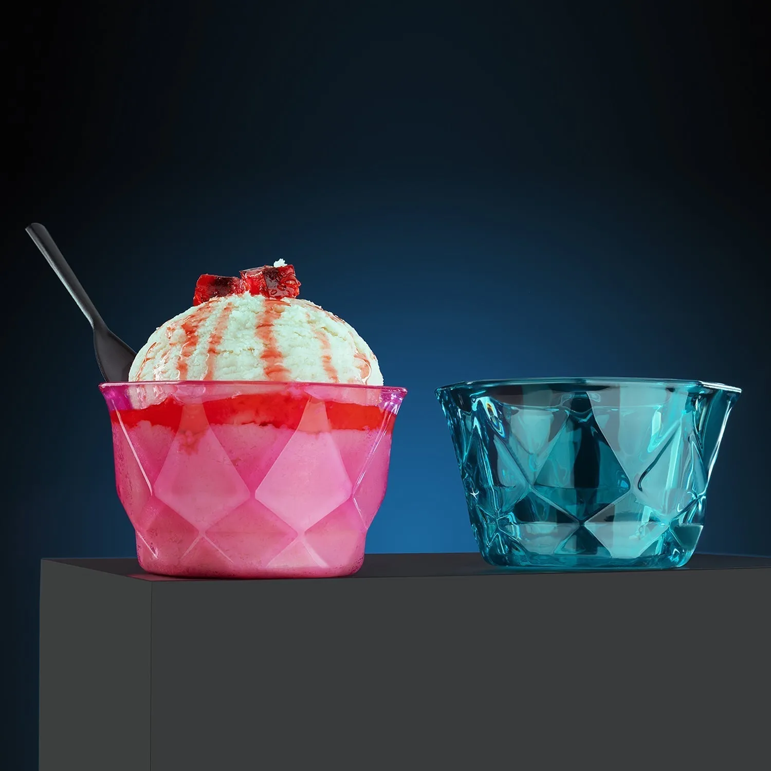 6pc Diamond shape ice cream bowl set