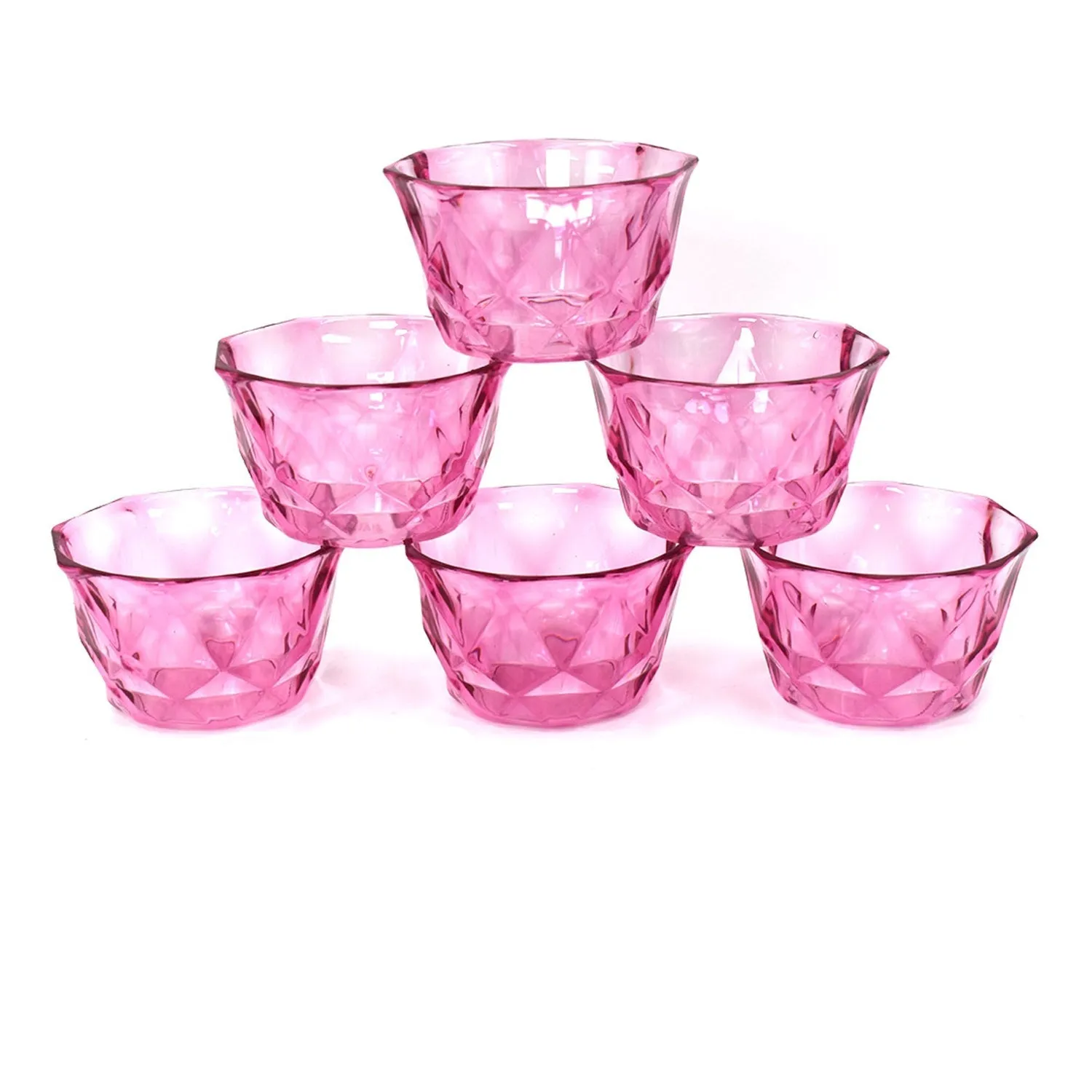 6pc Diamond shape ice cream bowl set