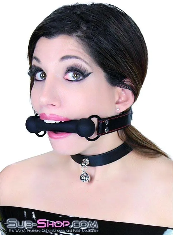 7929DL      Black Beauty Silicone Rubber Comfort Bit Gag