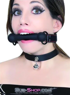 7929DL      Black Beauty Silicone Rubber Comfort Bit Gag