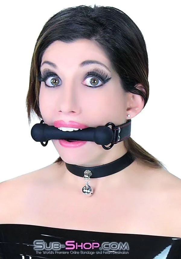 7929DL      Black Beauty Silicone Rubber Comfort Bit Gag