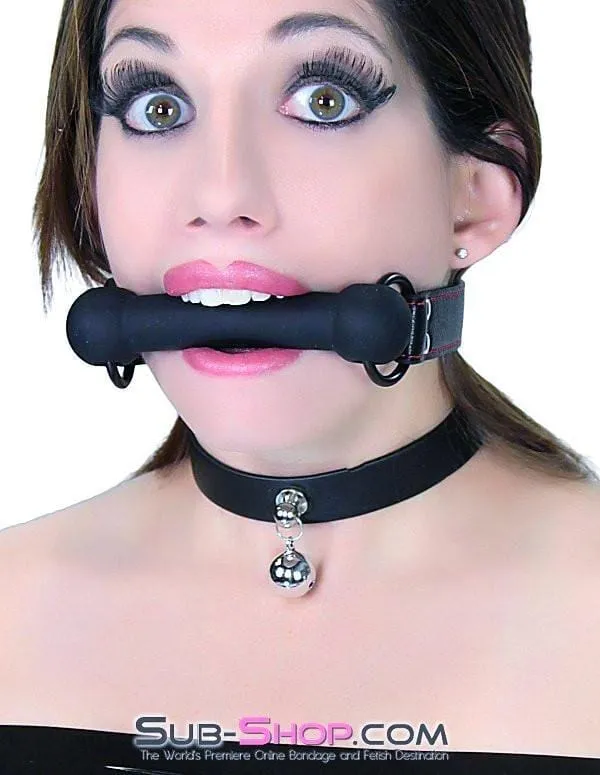 7929DL      Black Beauty Silicone Rubber Comfort Bit Gag