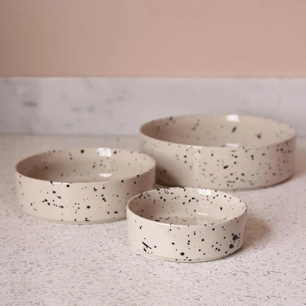 Ama Splatter Ceramic Pet Bowls