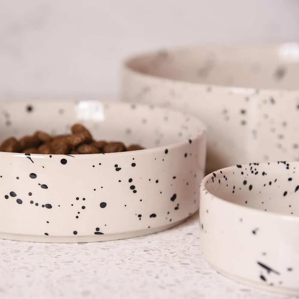 Ama Splatter Ceramic Pet Bowls