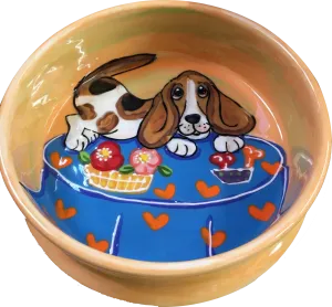 Basset Hound Dog Bowl