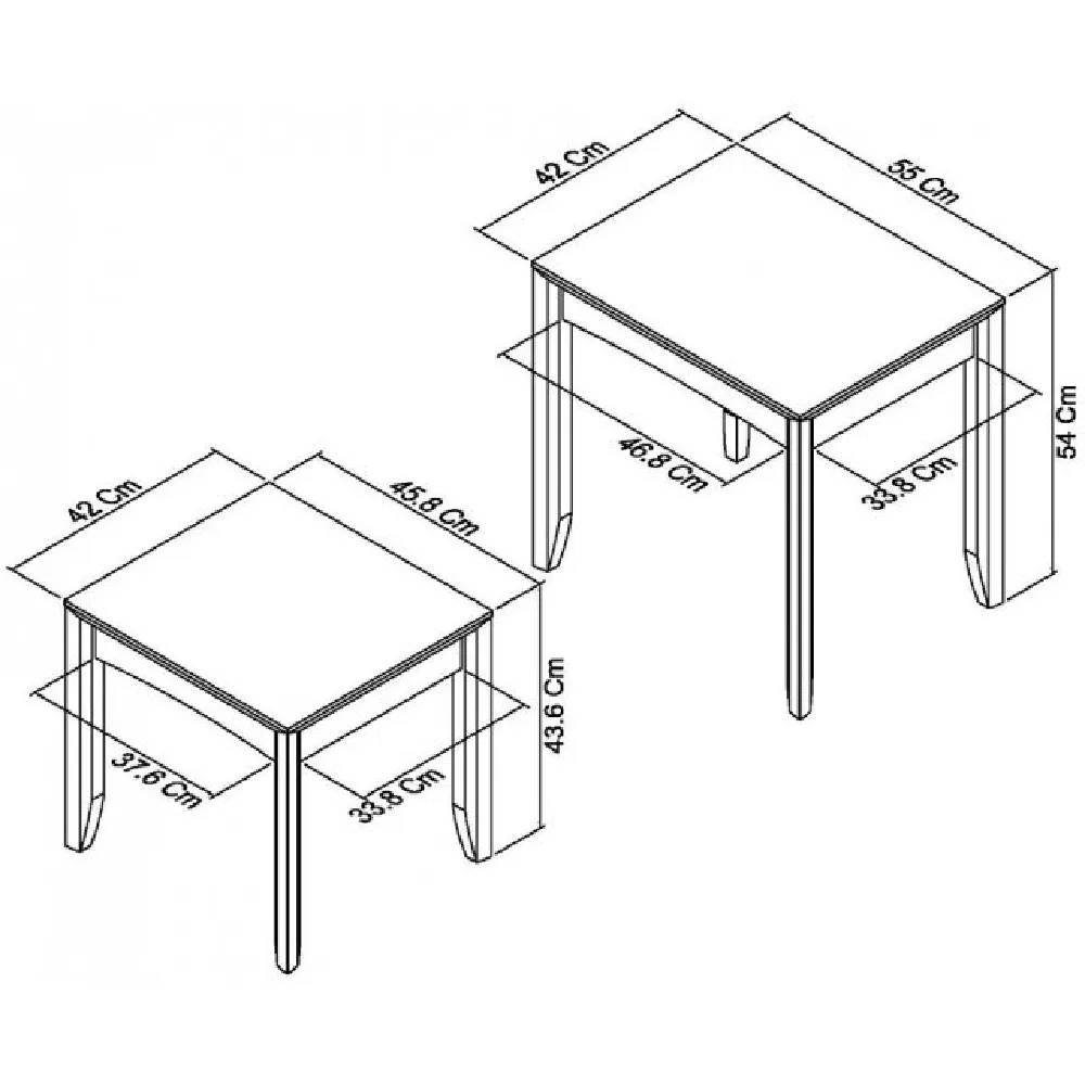 Bentley Designs Bergen Oak Nest Of Lamp Tables