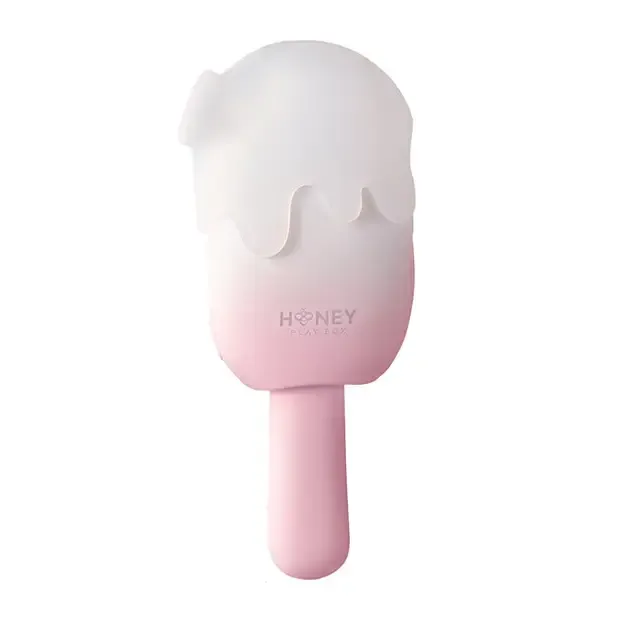 Bite Me Sucking, Tapping & Vibrating Cream Pop Stimulator - Pink/White