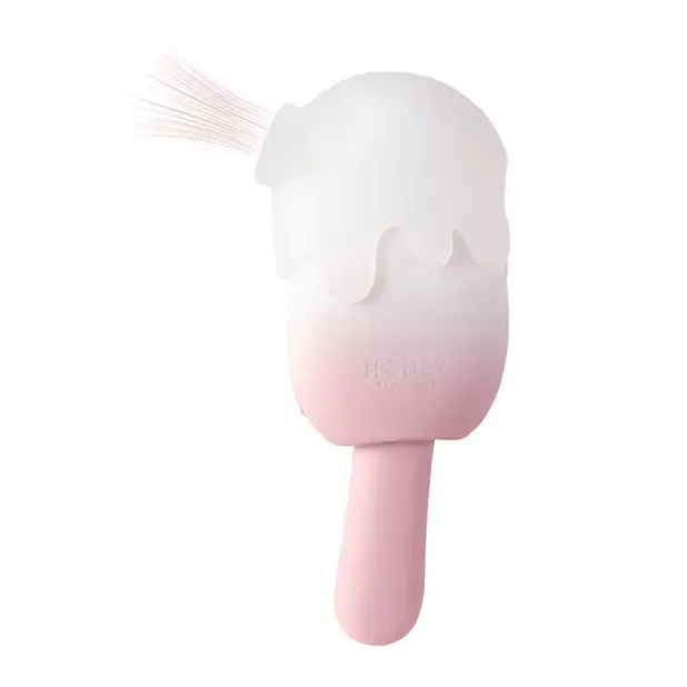 Bite Me Sucking, Tapping & Vibrating Cream Pop Stimulator - Pink/White