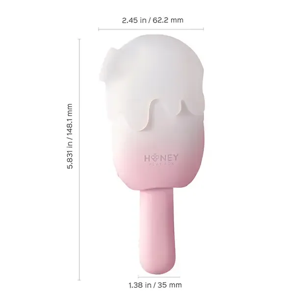 Bite Me Sucking, Tapping & Vibrating Cream Pop Stimulator - Pink/White