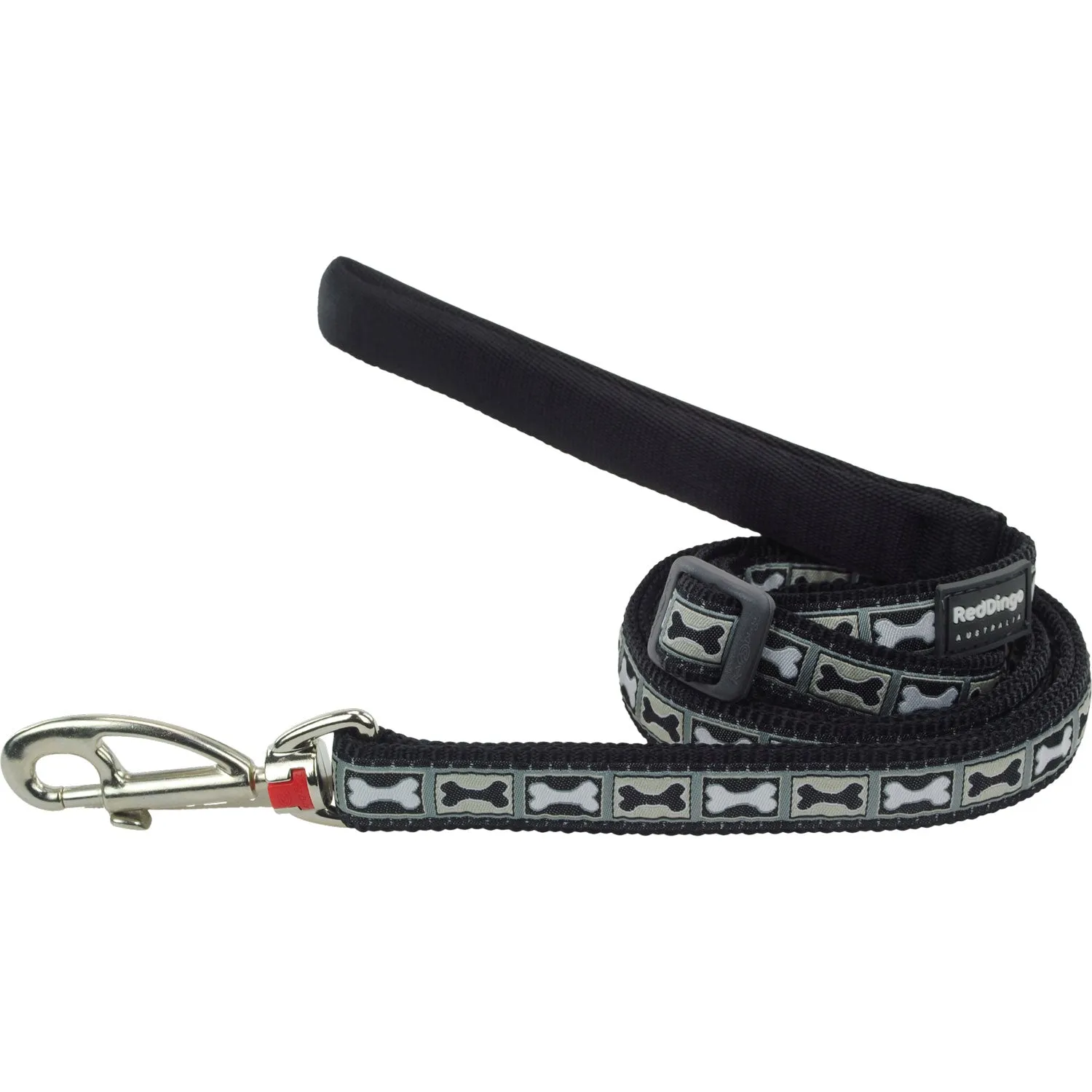 Bone Yard Black Leash 12mm (1/2" Wide - 4-6' Length)