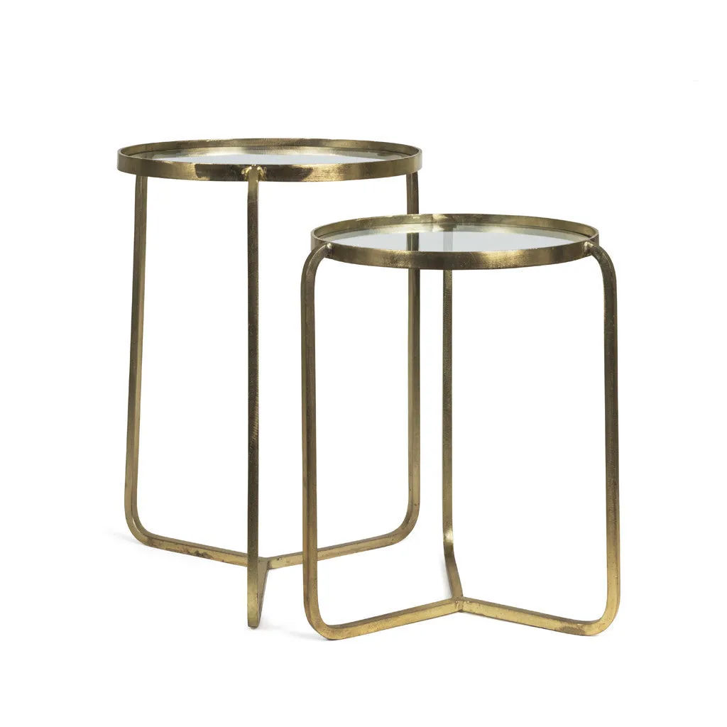 BRASS NEST SIDE TABLES