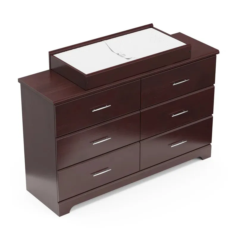 Brookside 6 Drawer Dresser with Nest Topper and Change Pad Nursery Set