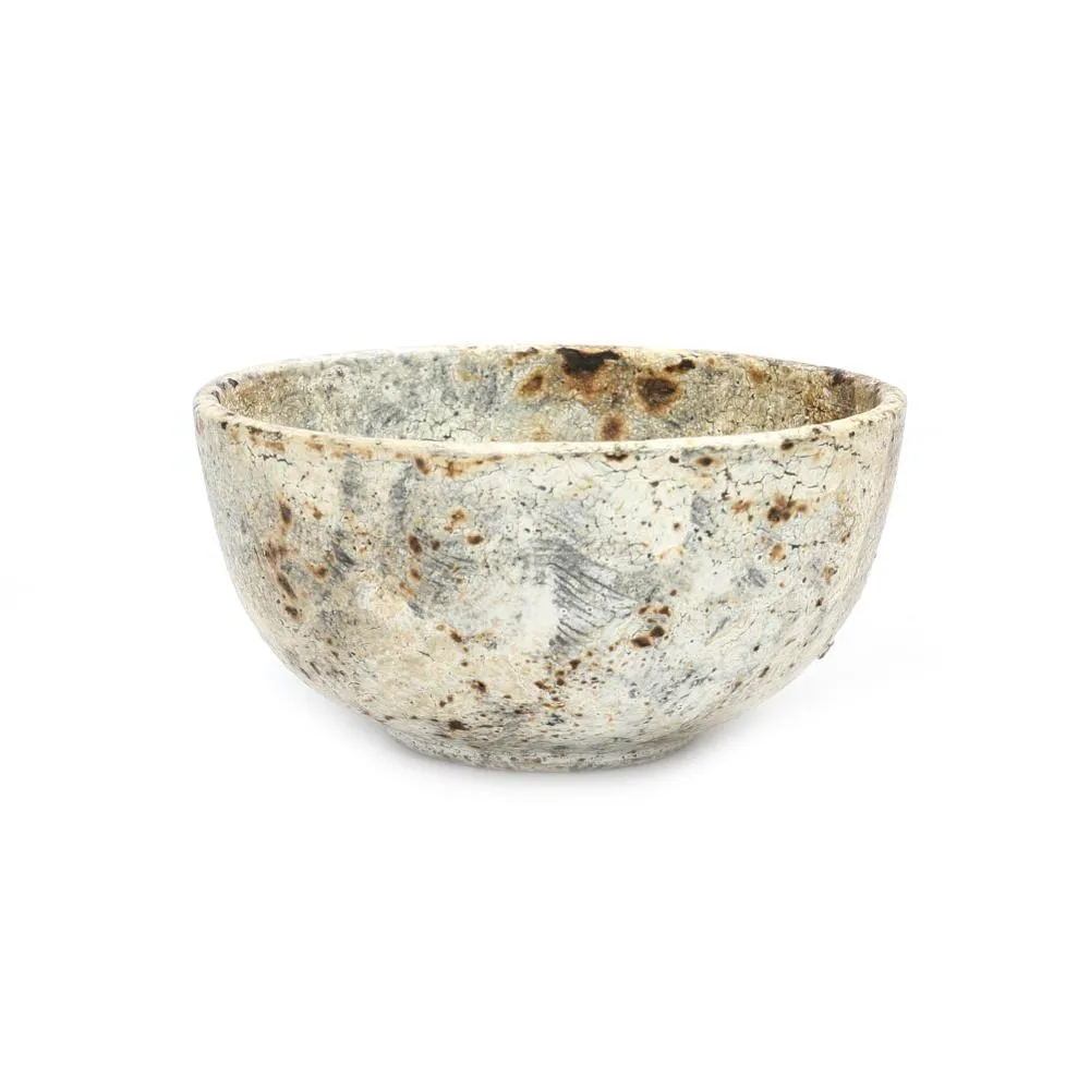 Burned Terracotta Bowls - Antique Cream Finish