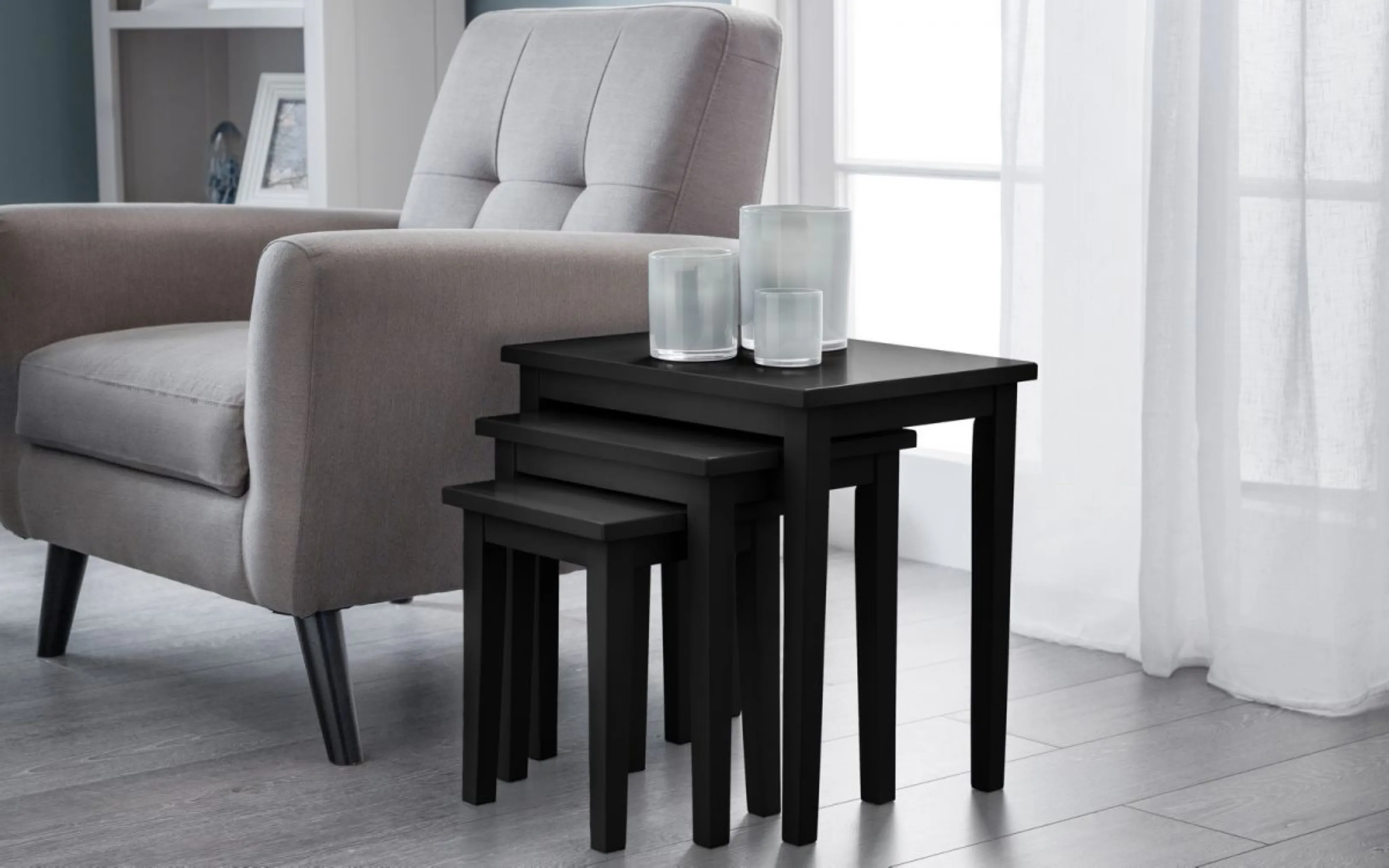 Cleo Nest Of Tables - Black Finish