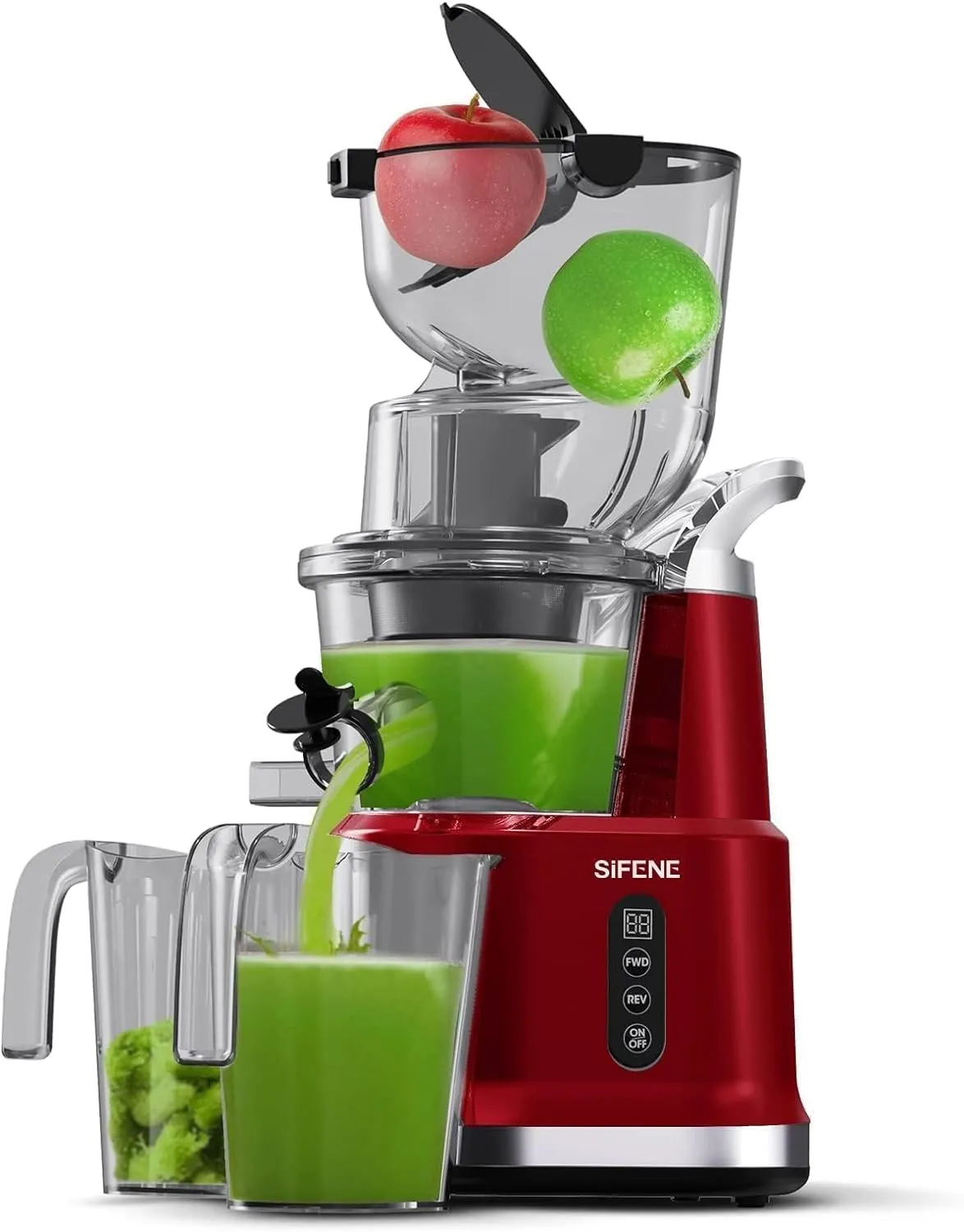 Cold Press Juicer Machines with 83mm Big Mouth, Whole Slow Masticating Juicer, BPA-Free, Easy to Clean