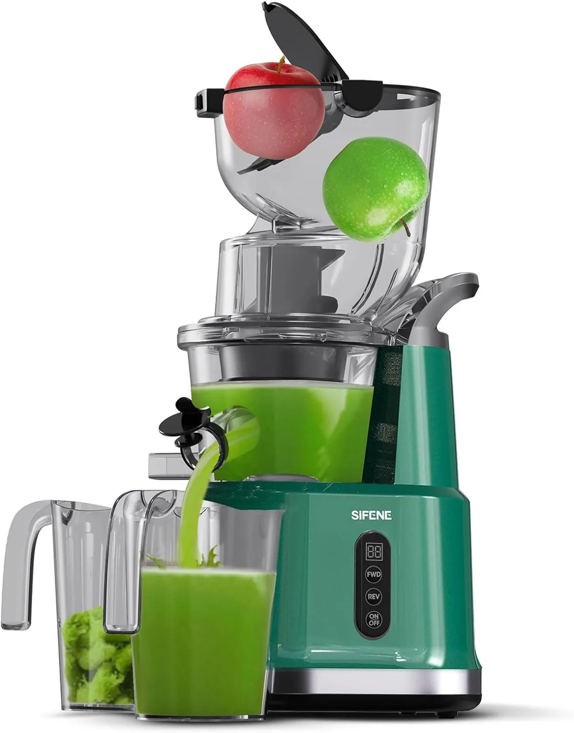 Cold Press Juicer Machines with 83mm Big Mouth, Whole Slow Masticating Juicer, BPA-Free, Easy to Clean