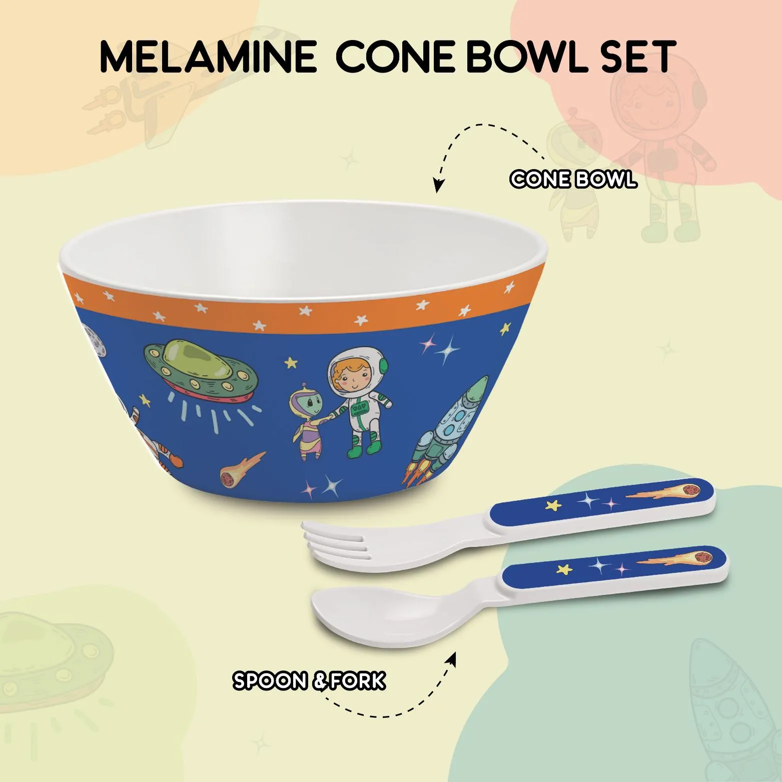 Cone Kids Melamine Bowl, Set of 3