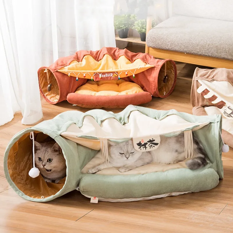 Creative Comfy Cat Sleeping Tunnel Bed