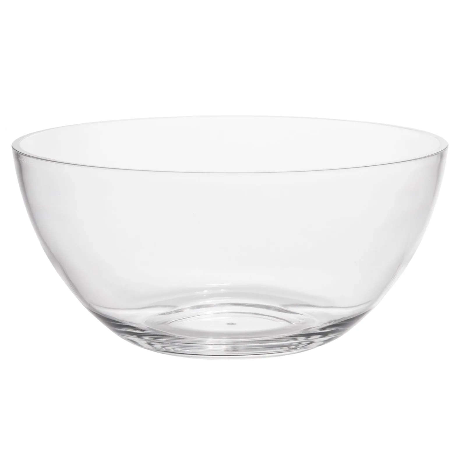 Crystal Flare Clear Acrylic Cereal Salad Soup Fruit Dessert Bowl, 5.6 Inches - Family pack of 6