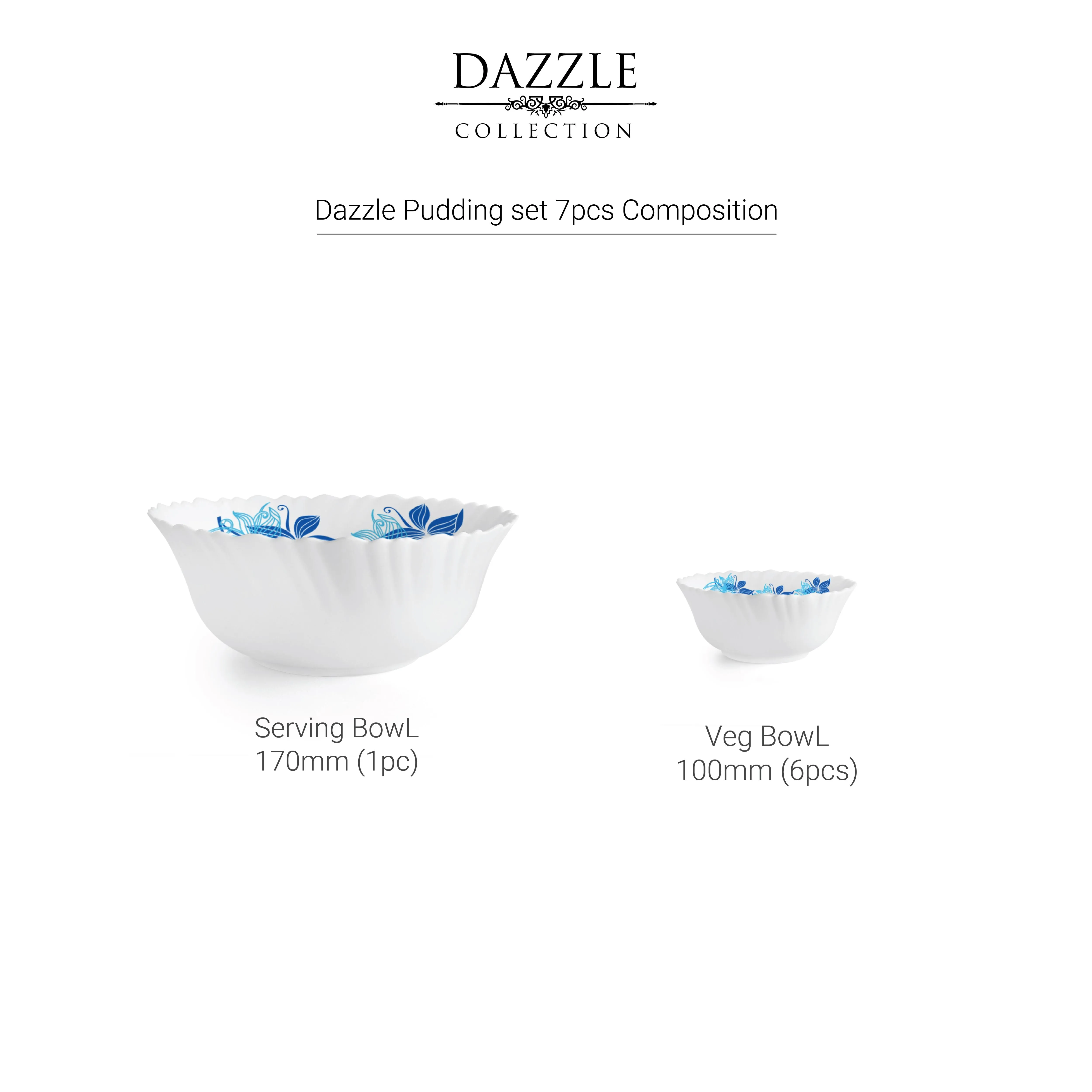 Dazzle Series Pudding Gift Set, 7 Pieces