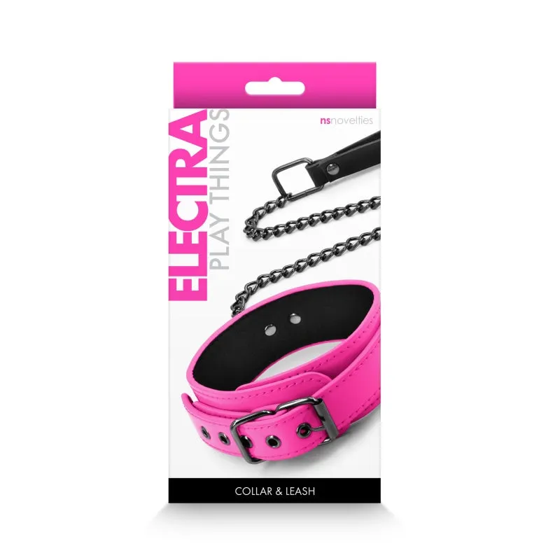 Electra Play Things - Collar and Leash - Pink