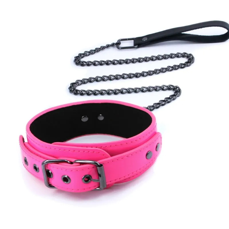 Electra Play Things - Collar and Leash - Pink