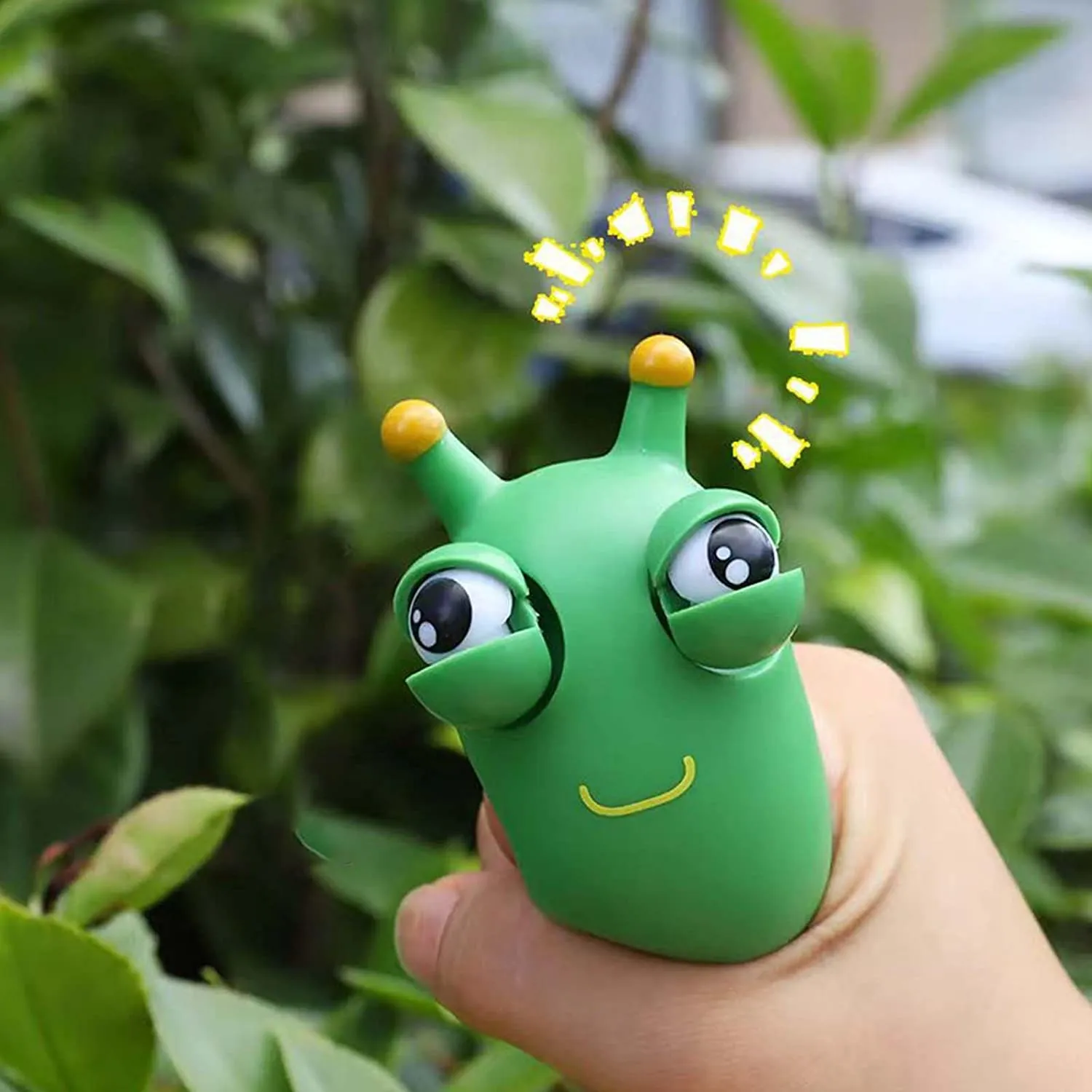 Funny Eyeball Burst Squeeze Toy Green Eye Caterpillar Pinch Toys Adult Kids Stress Relief Fidget Toy Creative Decompression Toy