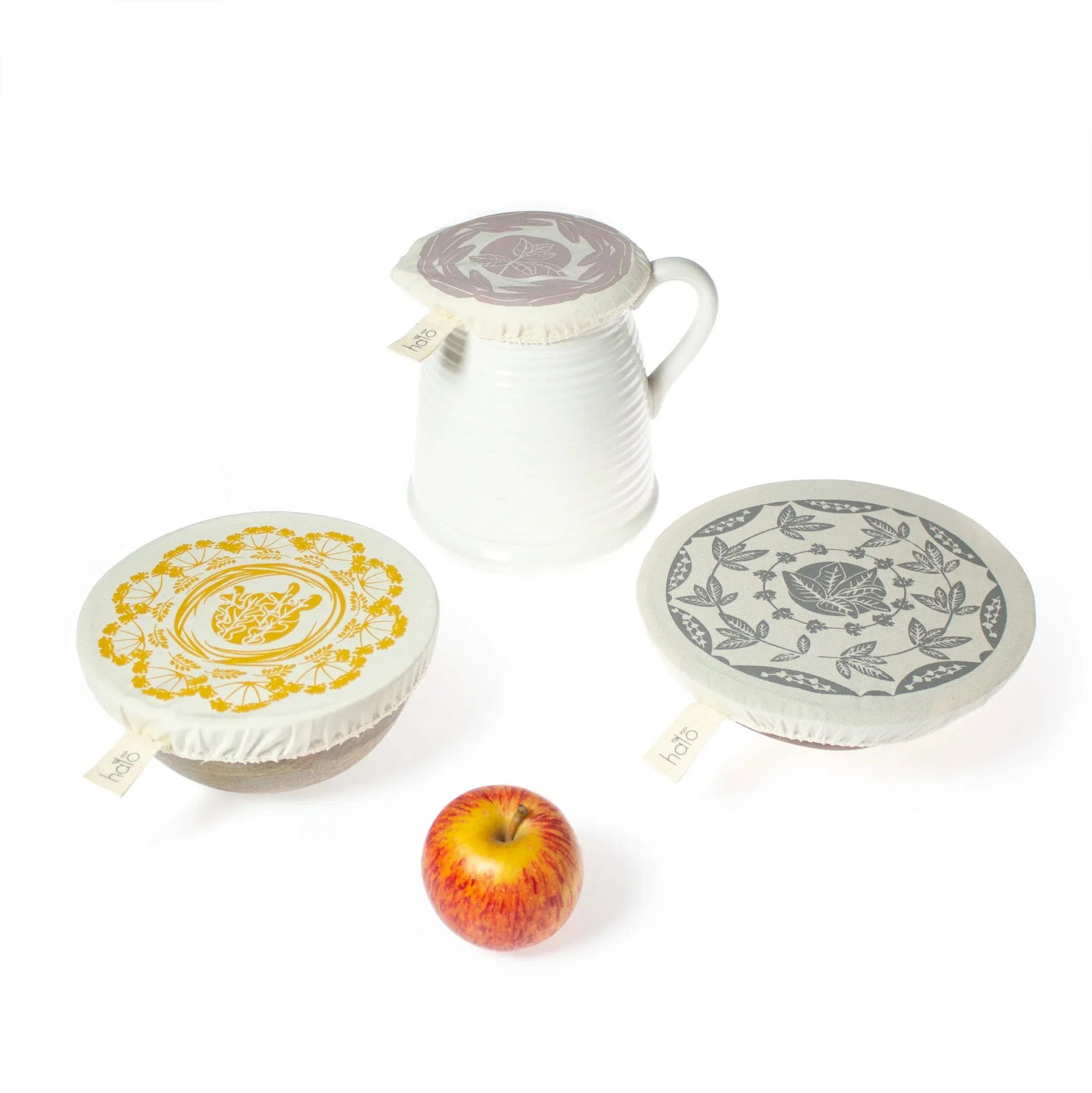 Halo Cotton Dish Covers - Three Assorted Sizes - Small