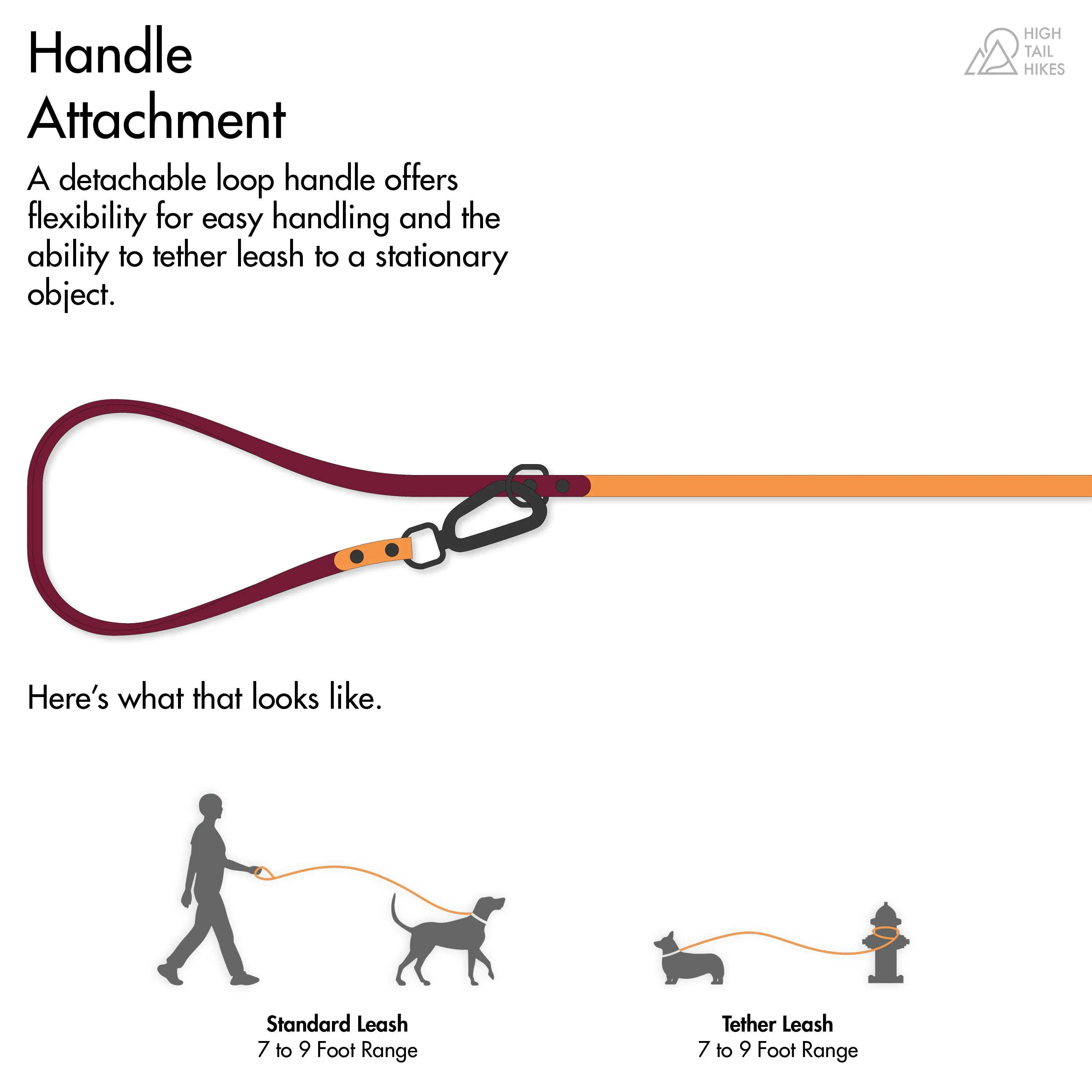 Hands Free   Convertible Sport Leash - Large Dogs (3/4" Width)