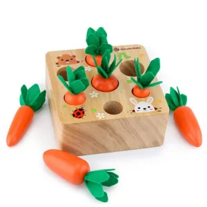 Harvest Carrot Kids Wooden Montessori Toys Block Set Children Size Cognition Shape Matching Carrot Game Early Education Toys