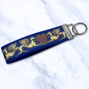 Key Leash Angel Heart Hounds Blue