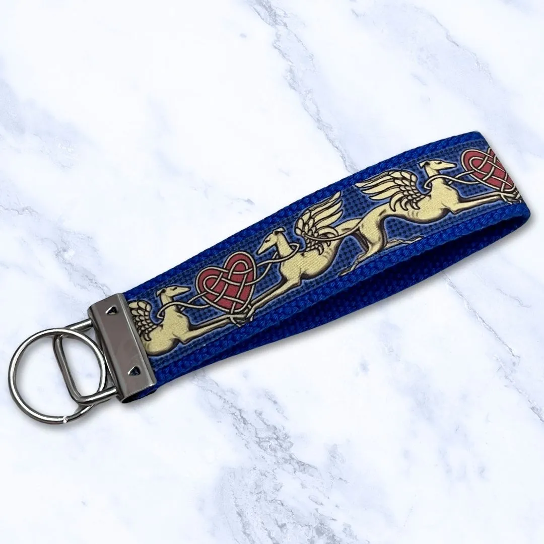 Key Leash Angel Heart Hounds Blue