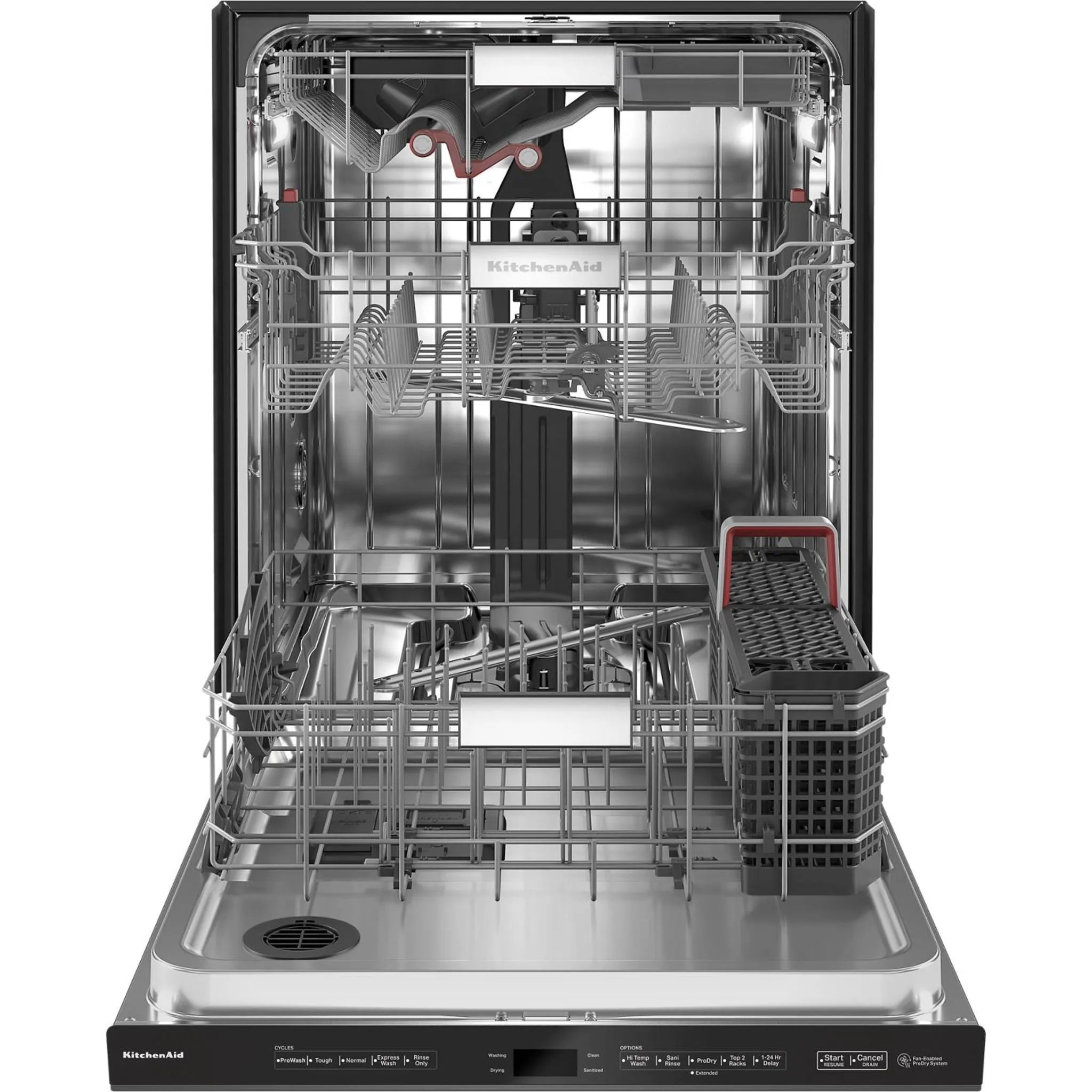 KitchenAid Dishwasher Stainless Steel Tub (KDPM804KBS) - Black Stainless