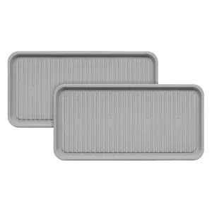 Large Shoe Tray, 2 Pack, Gray