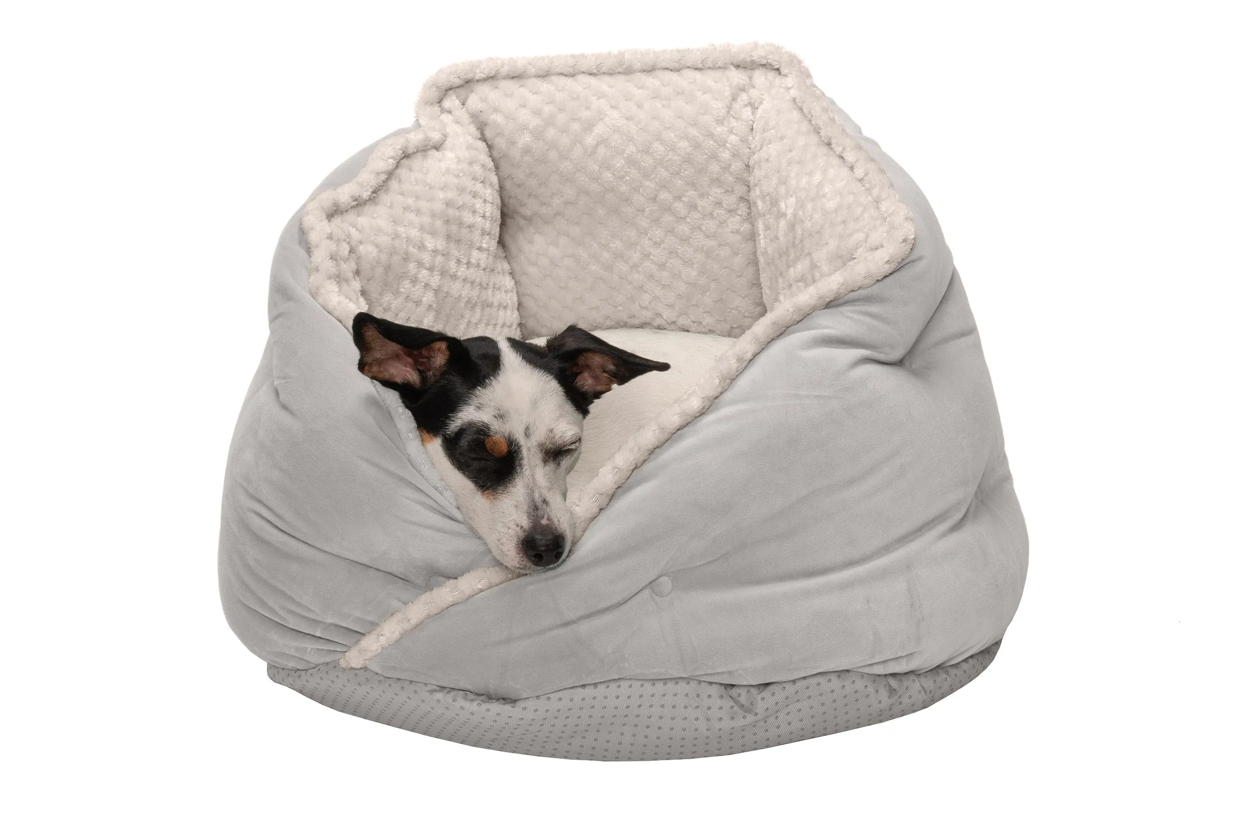 Minky Faux Fur & Velvet Hug Pet Bed