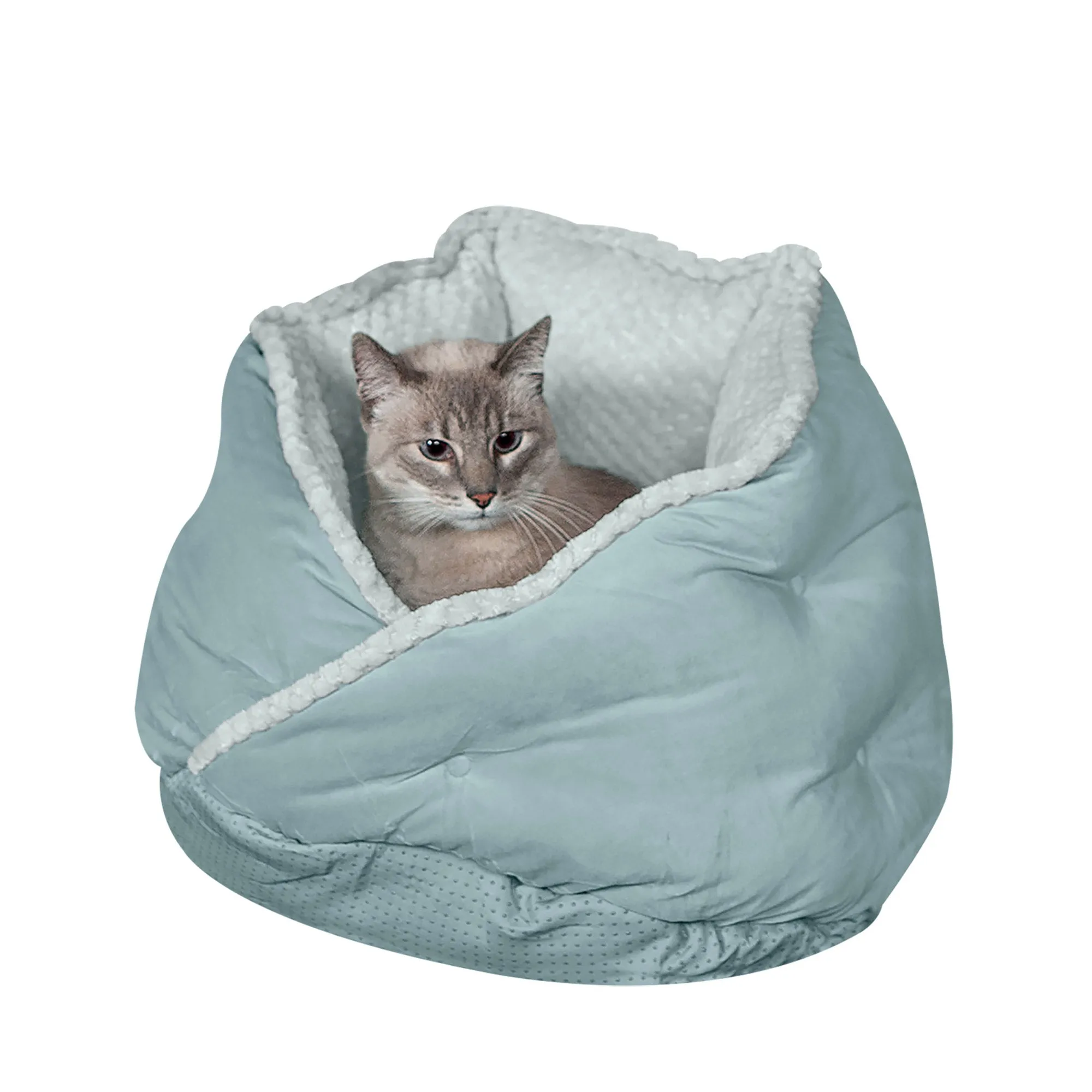 Minky Faux Fur & Velvet Hug Pet Bed