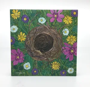 Nesting 10x10" medium-small painting by Tanya Zaryski