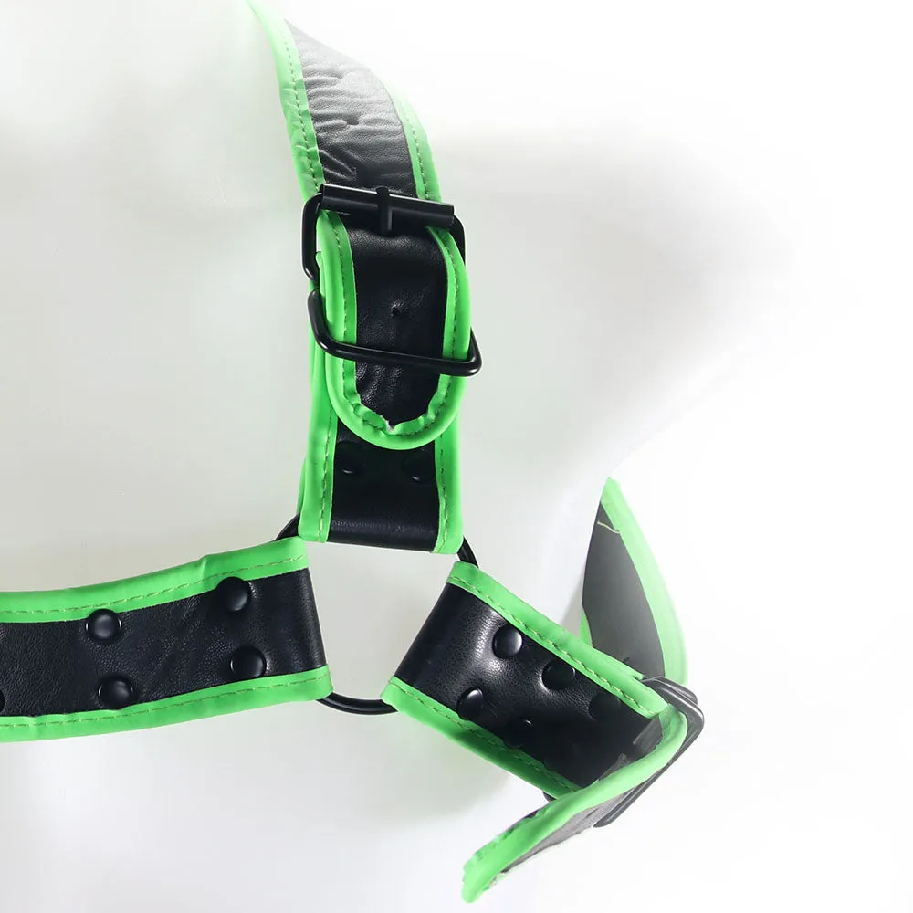 Ouch! Glow in the Dark Buckle Bulldog Harness /M