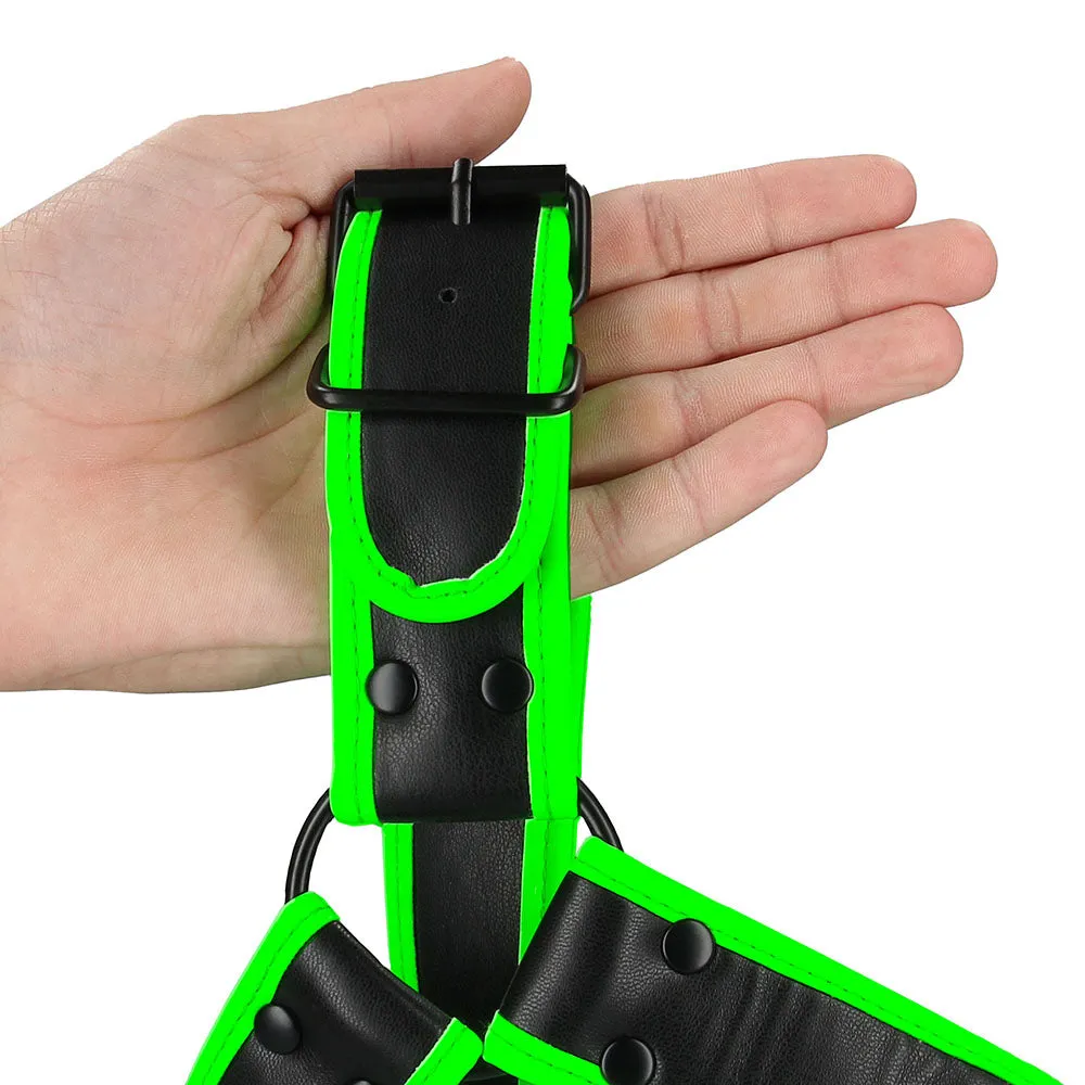 Ouch! Glow In the Dark Bulldog Harness /XL