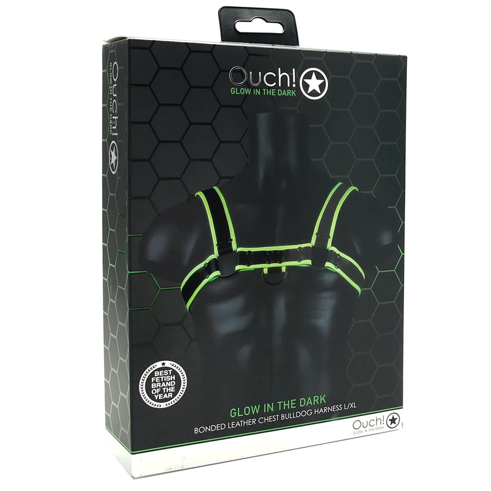 Ouch! Glow In the Dark Bulldog Harness /XL