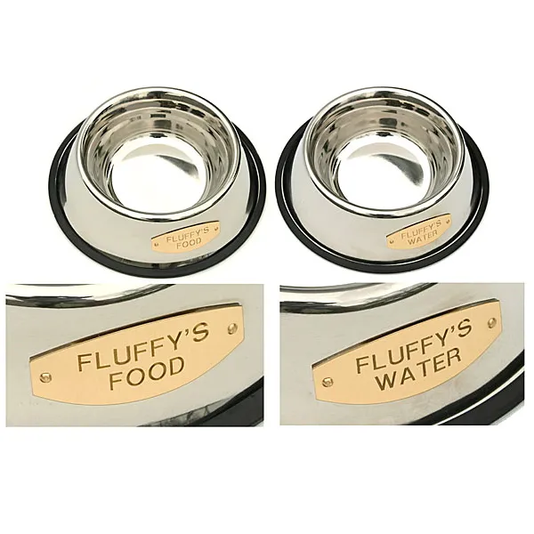 Personalized Stainless Bowl - Food & Water Set | Pet Gifts