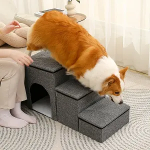 Pet Ladder Dogs And Cats Step Foldable / Escalera plegable para mascotas, para perros y gatos