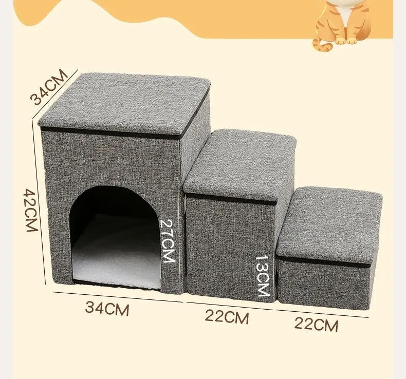 Pet Ladder Dogs And Cats Step Foldable / Escalera plegable para mascotas, para perros y gatos