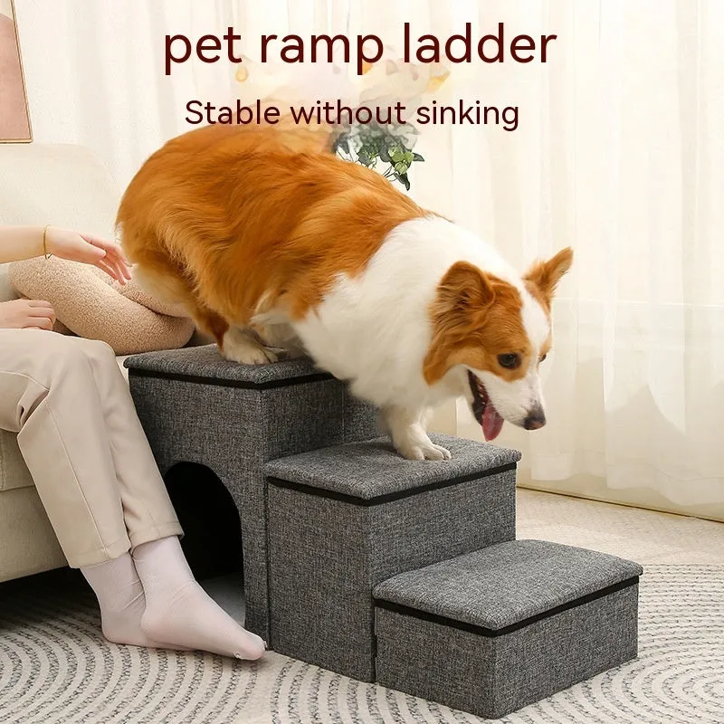 Pet Ladder Dogs And Cats Step Foldable / Escalera plegable para mascotas, para perros y gatos