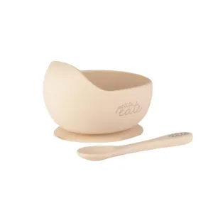 Petite Eats Silicone Suction Bowl And Spoon - Blush