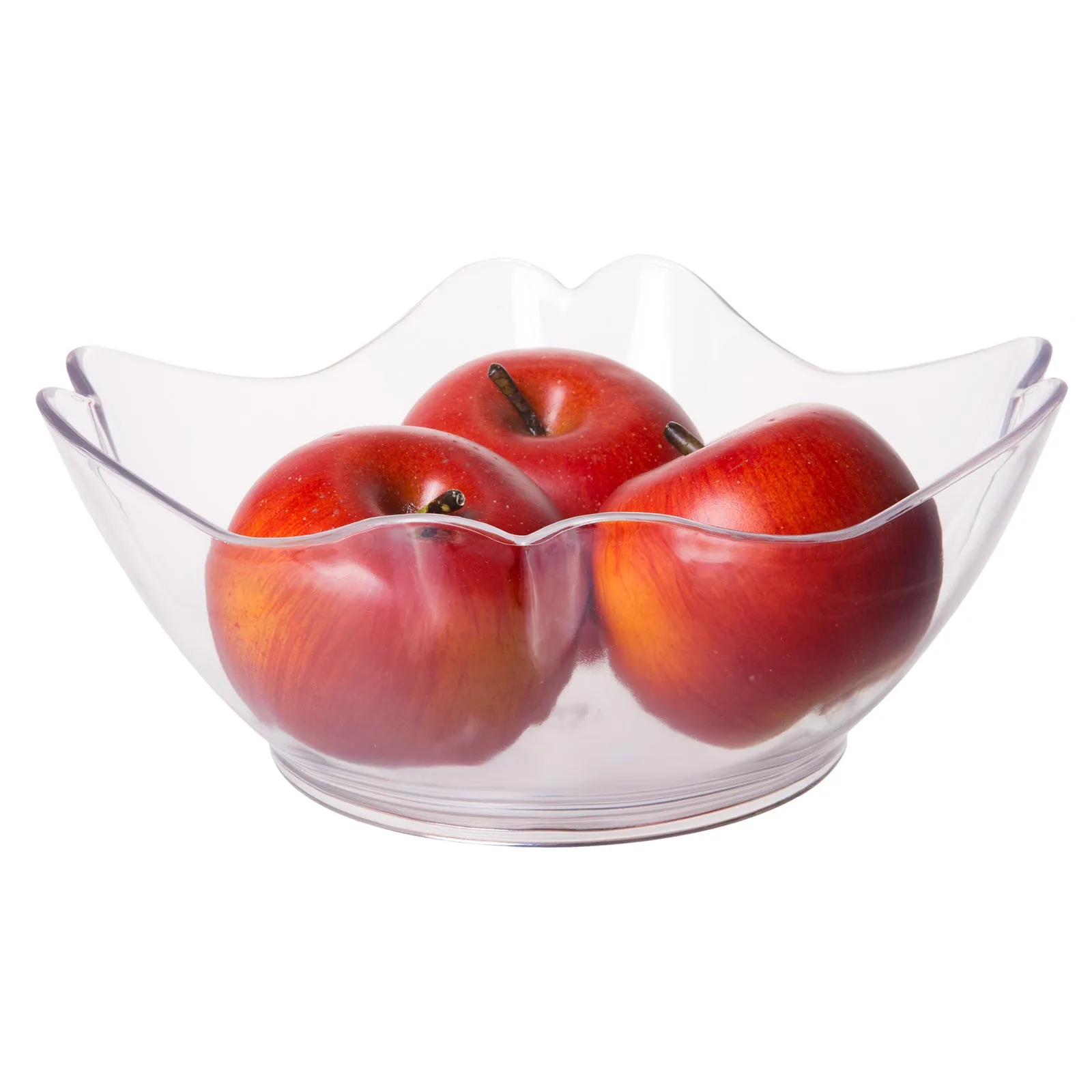 Premium Clear Acrylic Tulip Design Serving Bowls for Fruits or Salads 45oz. - Set of 2